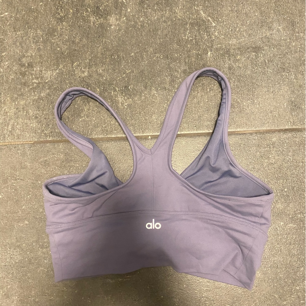 Alo yoga wild thing bra in dusty purple- size medium